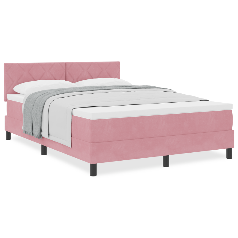Boxspringbett mit Matratze Dunkelgrau 100x200 cm Velvet