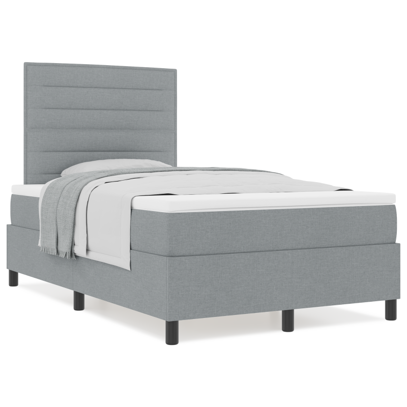 Boxspringbett mit Matratze Dunkelblau 140x190 cm Samt