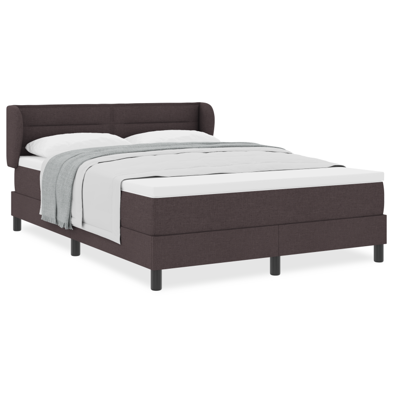 Boxspringbett mit Matratze Dunkelbraun 160x200 cm Stoff