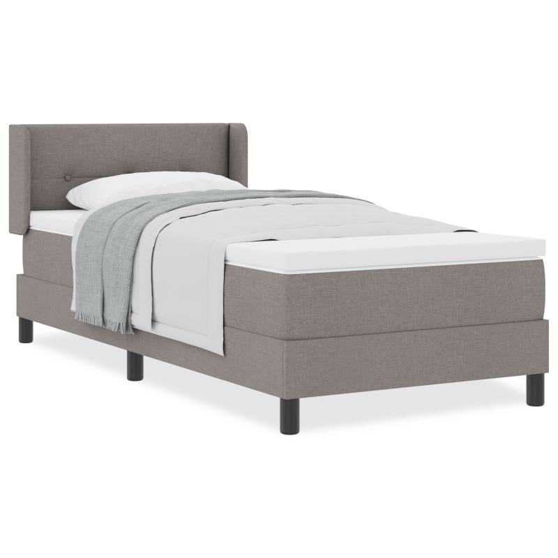 Boxspringbett mit Matratze Taupe 80x200 cm Stoff