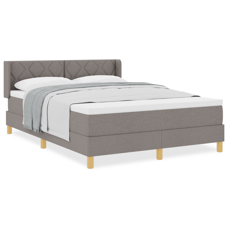 Boxspringbett mit Matratze Taupe 140x190 cm Stoff