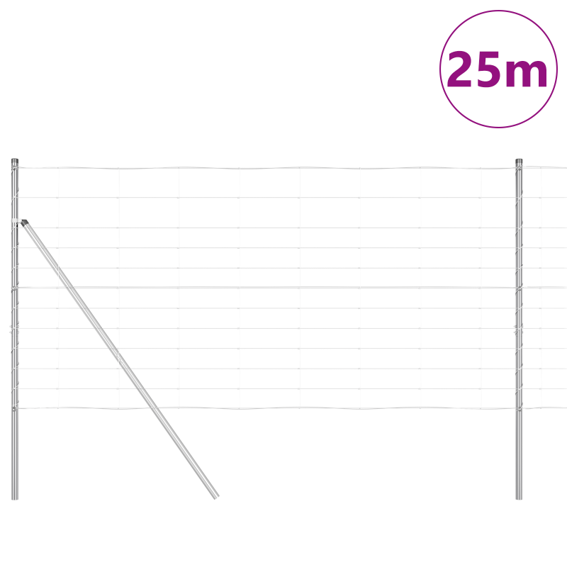 Weidezaun 1,2x25 m verzinkter Stahl