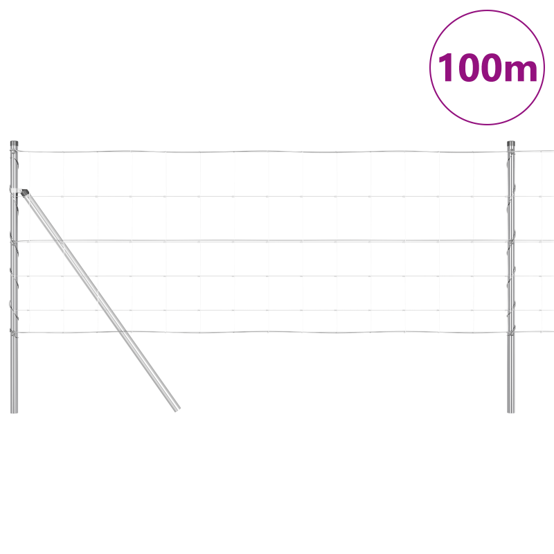 Feldzaun 0,8x100 m verzinkter Stahl