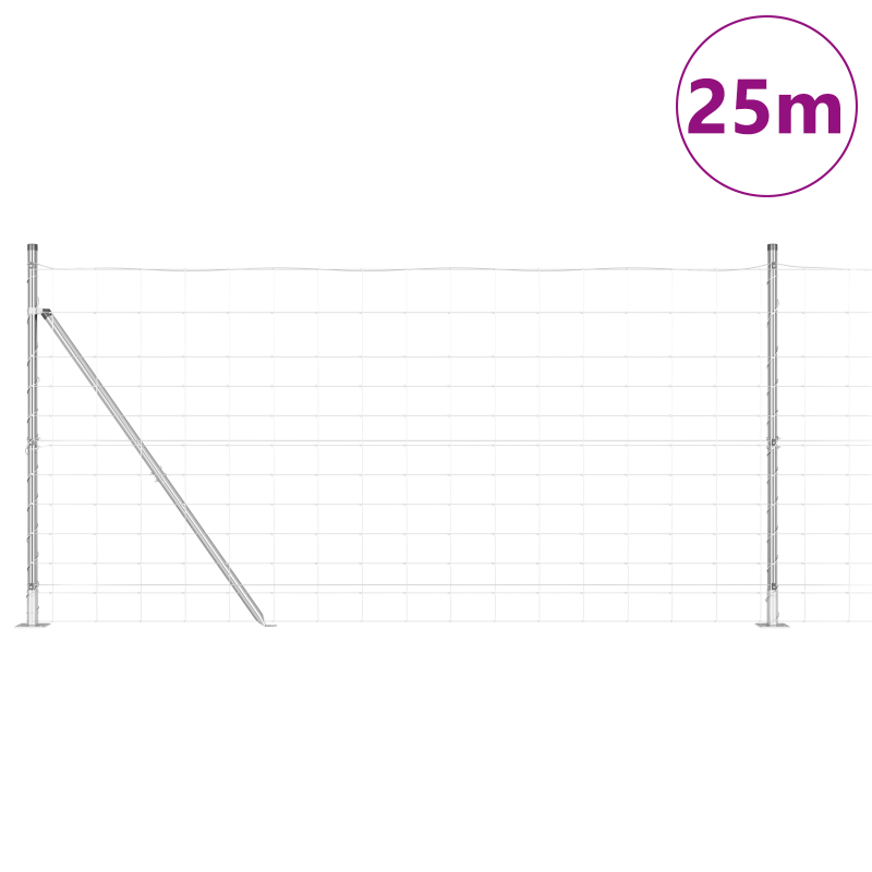 Feldzaun 1,2x25 m Verzinkter Stahl