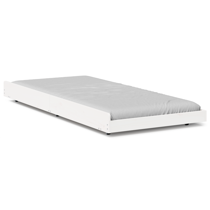 Schiebetür mit Beschläge Set Weiß 78x202 cm Massivholzkiefer