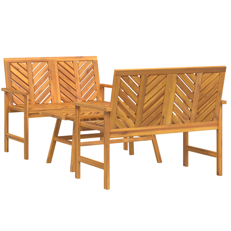 3-teiliges Garten-Lounge-Set Massives Holz Akazie