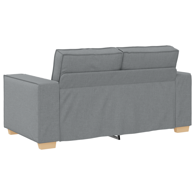 3-teiliges Sofa-Set mit Kissen Hellgrau Stoff