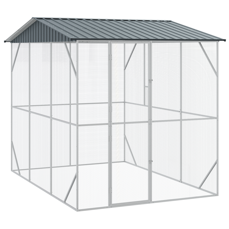 Vogelvoliere Anthrazit 310x227x247 cm Stahl