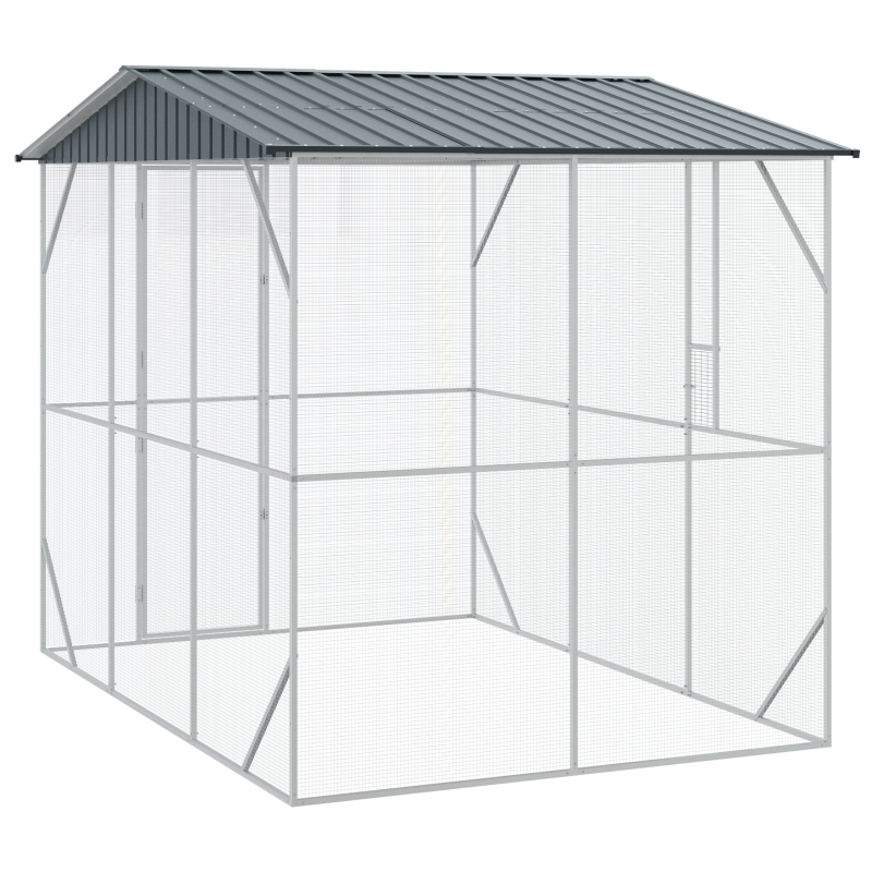 Vogelvoliere Anthrazit 310x227x247 cm Stahl