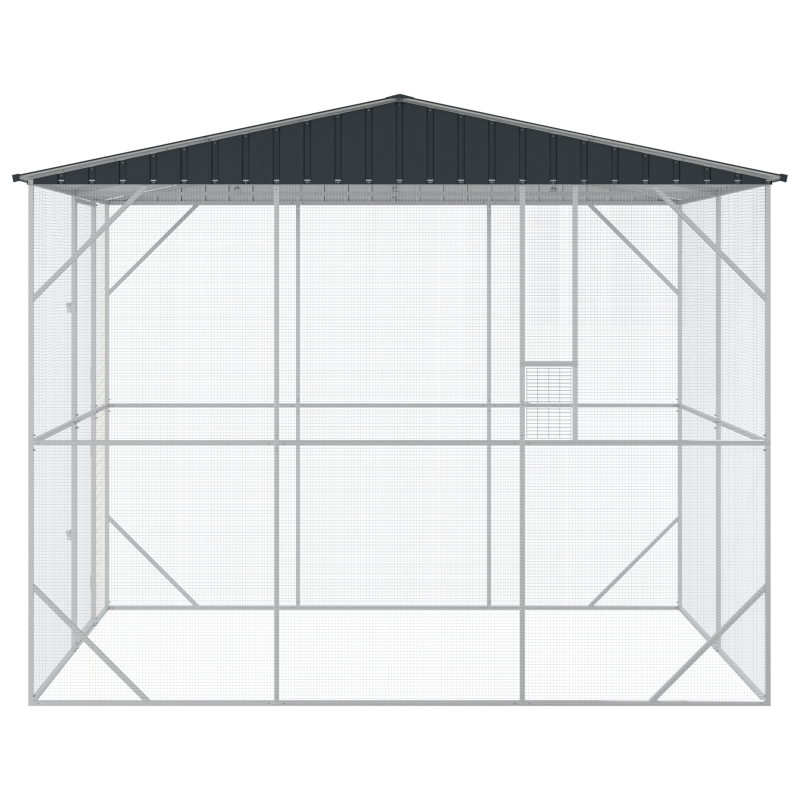 Vogelvoliere Anthrazit 310x227x247 cm Stahl