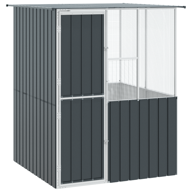 Vogelkäfig Anthrazit 215x78x200 cm Galvanisierter Stahl
