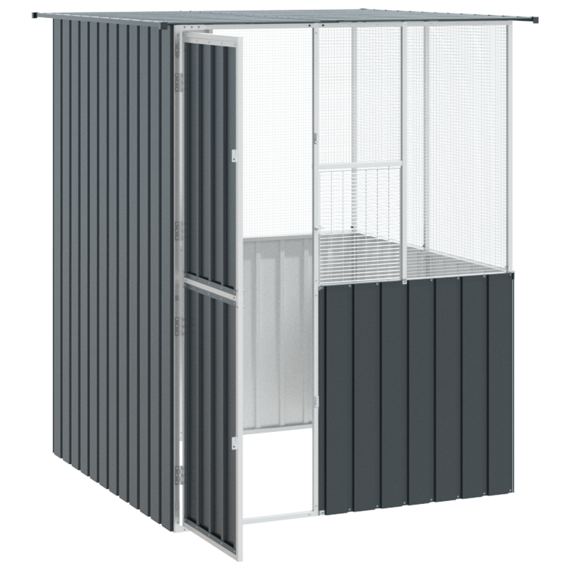 Vogelkäfig Anthrazit 215x78x200 cm Galvanisierter Stahl