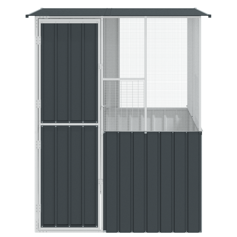Vogelkäfig Anthrazit 215x78x200 cm Galvanisierter Stahl
