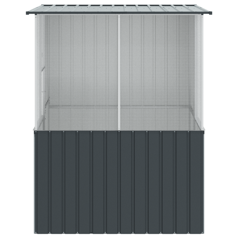 Vogelkäfig Anthrazit 215x78x200 cm Galvanisierter Stahl