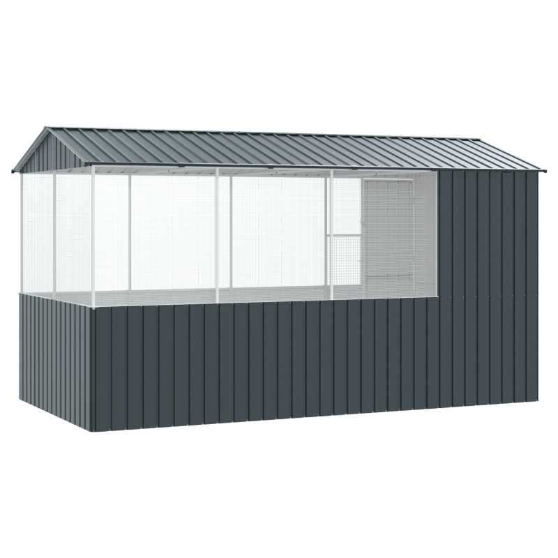 Vogelkäfig Anthrazit 215x78x200 cm Verzinkter Stahl