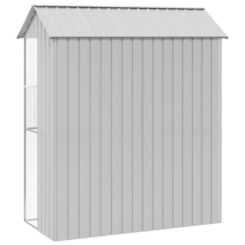 Vogelvoliere grau 215x110x247 cm Stahl