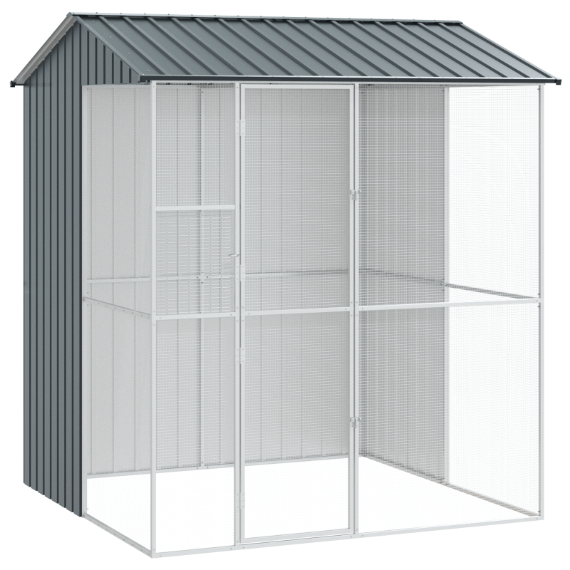 Vogelvoliere Anthrazit 215x210x247 cm Stahl
