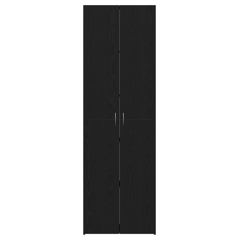Büroschrank Schwarz Eiche 60x32x190 cm Holzwerkstoff