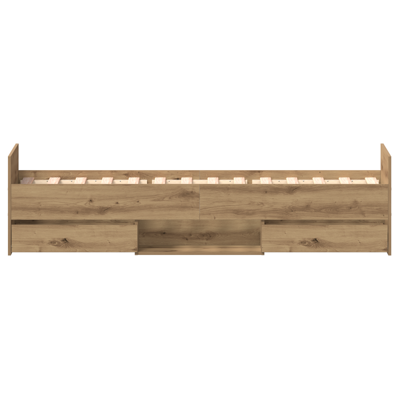 Bettgestell ohne Matratze Artisan Eiche 75x190 cm Holzwerkstoff