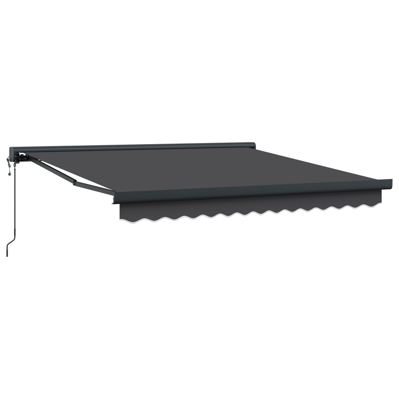 Automatische einziehbare Markise in Anthrazit 300x250 cm