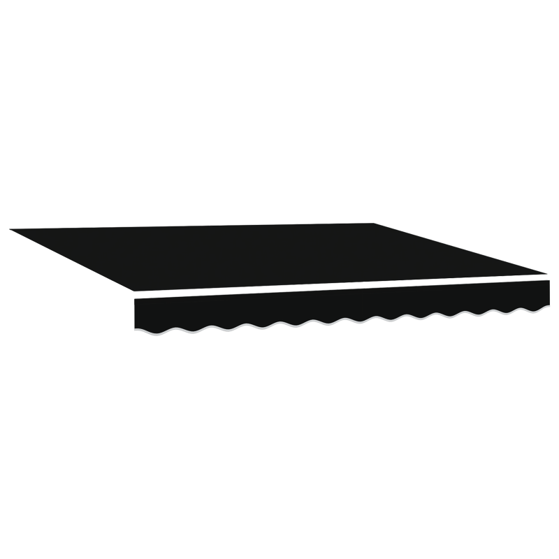 Manuelle Einziehbare Markise Schwarz 300x250 cm