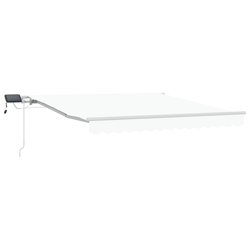 Manuelle einziehbare Markise mit LED Weiß 300x250 cm