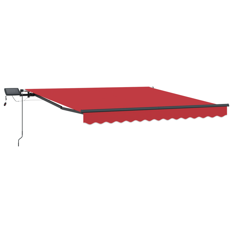 manuelle einziehbare Markise mit LED Rot 300x250 cm