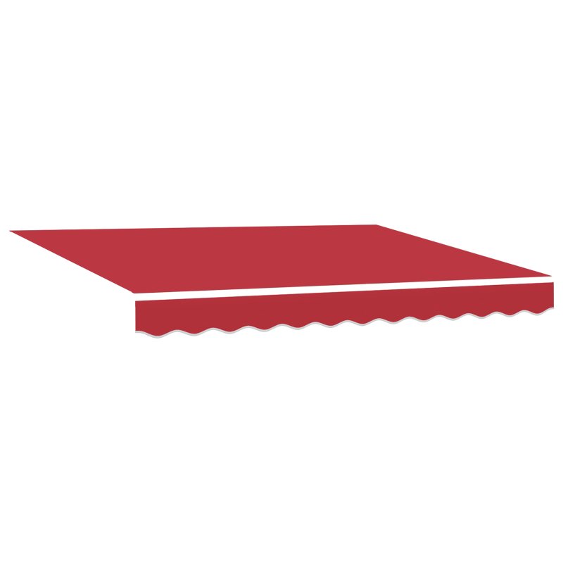 manuelle einziehbare Markise mit LED Rot 300x250 cm