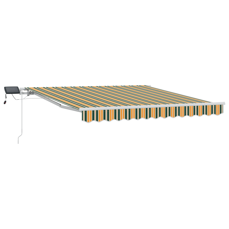manuelle einziehbare Markise mit LED Grün und Gelb 300x250 cm
