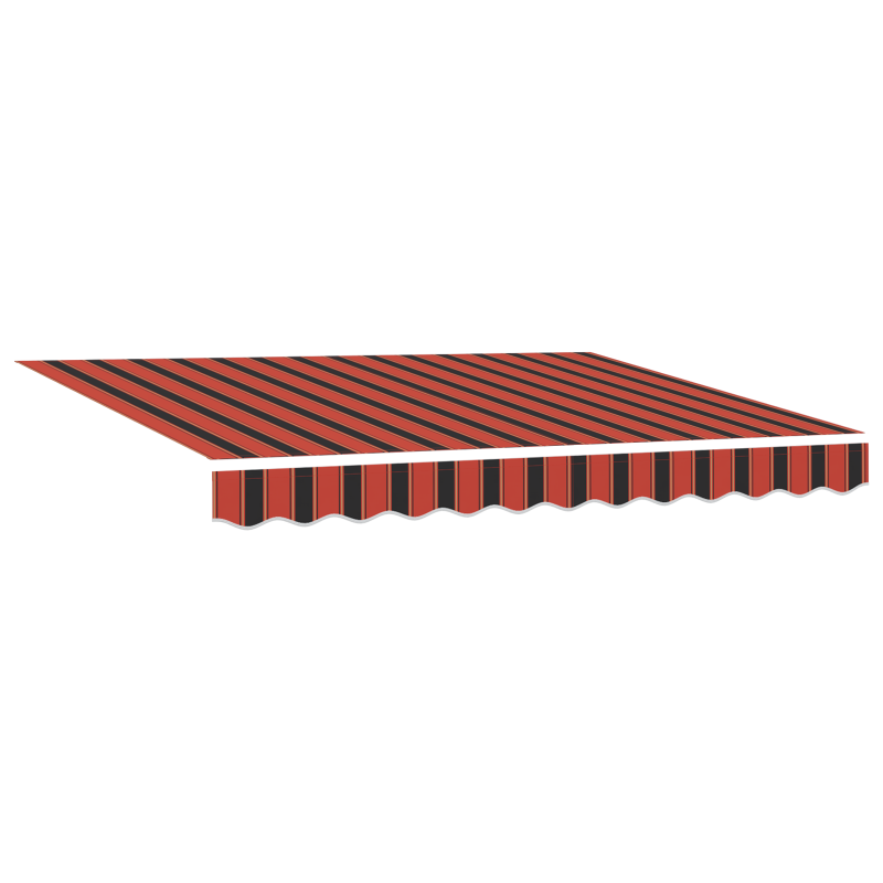 manuelle einziehbare Markise Orange und Braun 350x250 cm