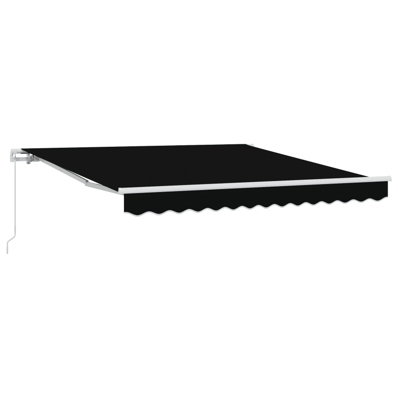 manuelle einziehbare Markise Schwarz 350x250 cm