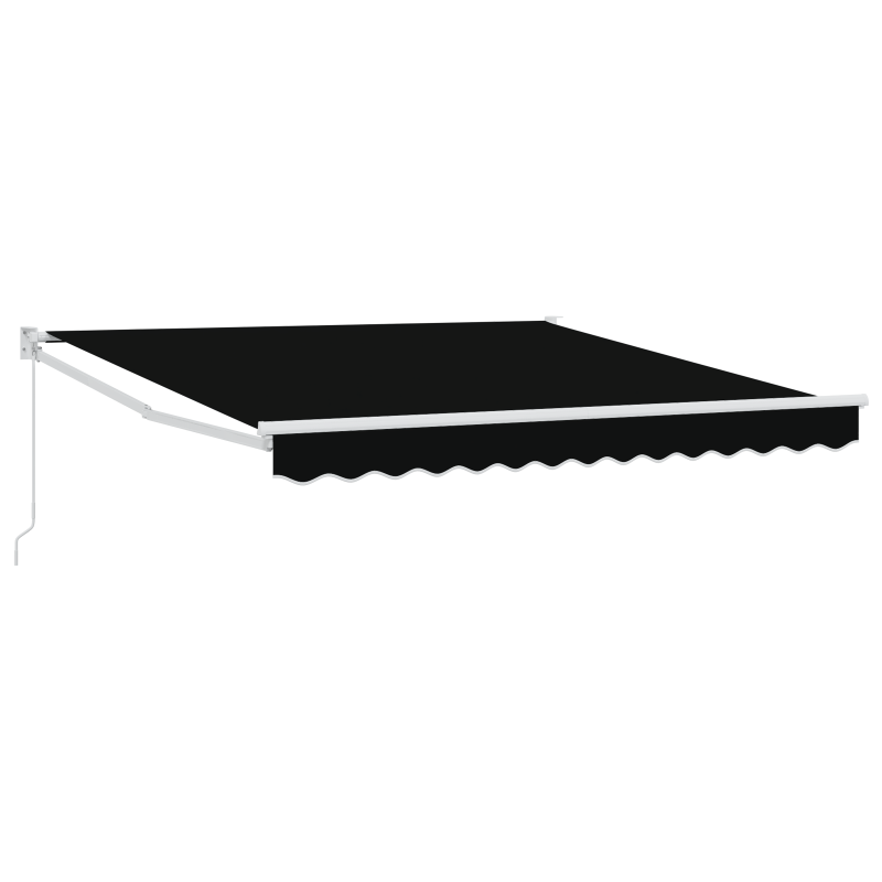 manuelle einziehbare Markise Schwarz 350x250 cm