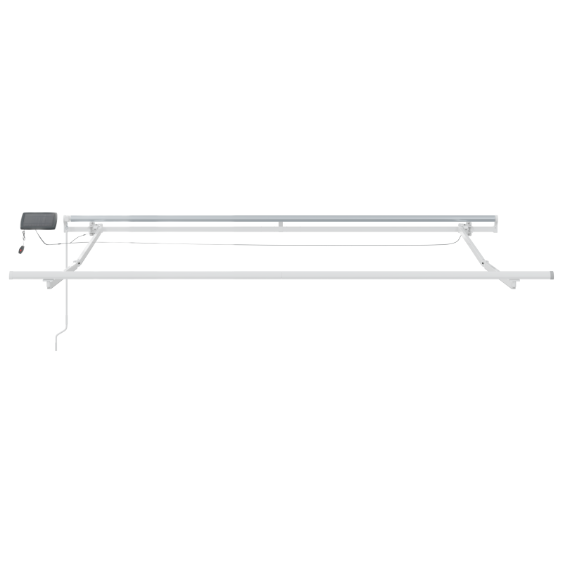 manuelle Markise mit LED Beige 350x250 cm
