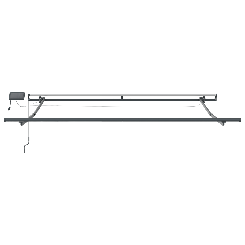 Manuelle einziehbare Markise mit LED Weiß 350x250 cm