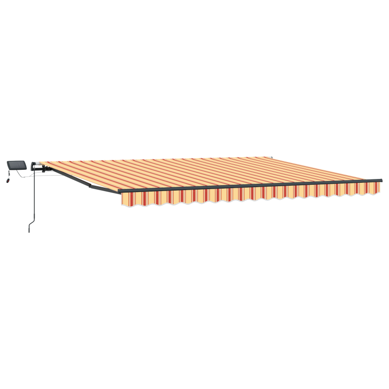 manuelle einziehbare Markise mit LED Gelb und Orange 400x300 cm