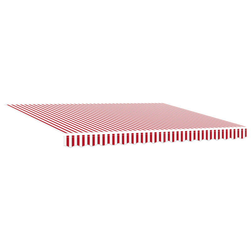 Automatische Einziehbare Markise Rot und Weiß Streifen 400x300 cm