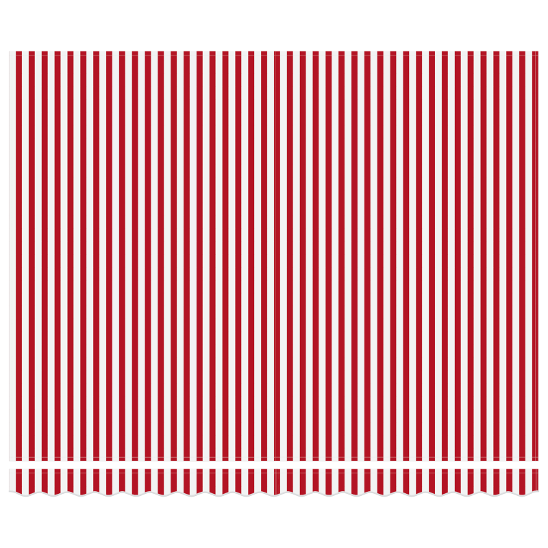 Automatische Einziehbare Markise Rot und Weiß Streifen 400x300 cm