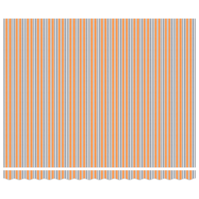 Manuelle einziehbare Markise mit mehrfarbigem Streifen 400x300 cm