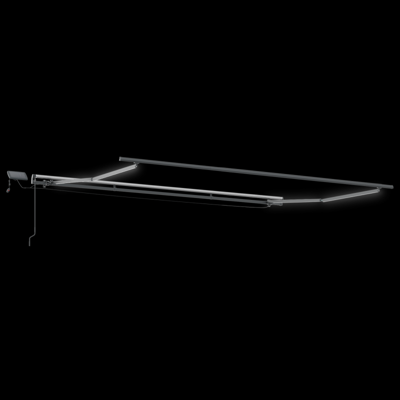 manuelle einziehbare Markise mit LED Schwarz 400x300 cm