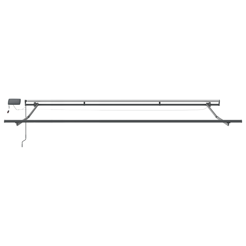 manuelle einziehbare Markise mit LED Schwarz 400x300 cm