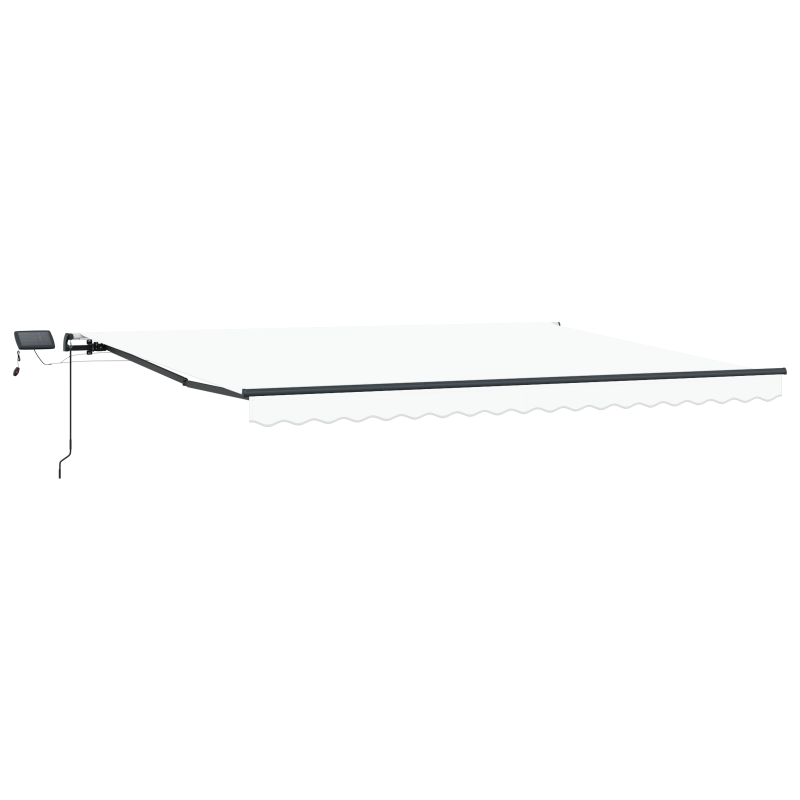 manuelle einziehbare Markise mit LED Weiß 400x300 cm