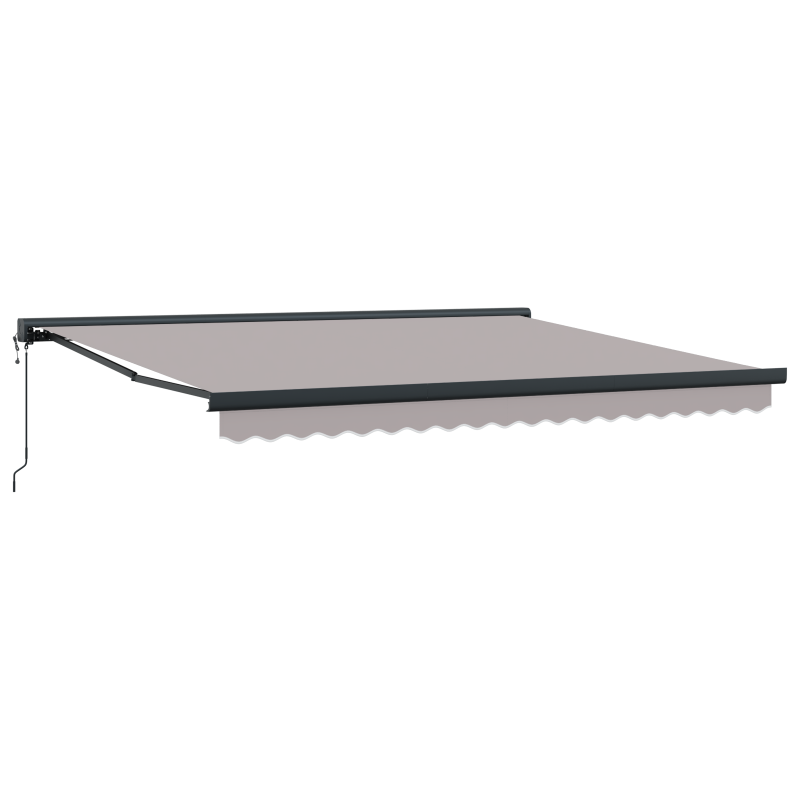Automatische Einziehbare Markise Hellgrau 400x300 cm