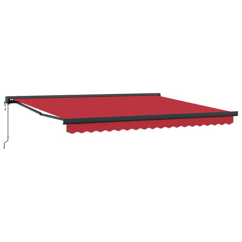 Automatische einziehbare Markise Rot 400x300 cm