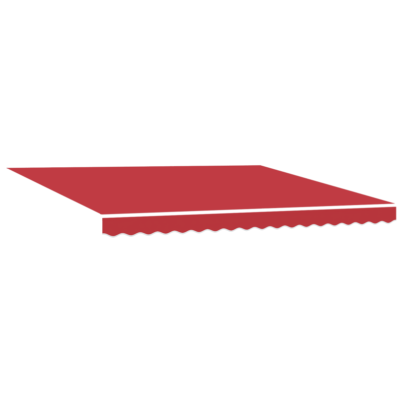 Automatische einziehbare Markise Rot 400x300 cm