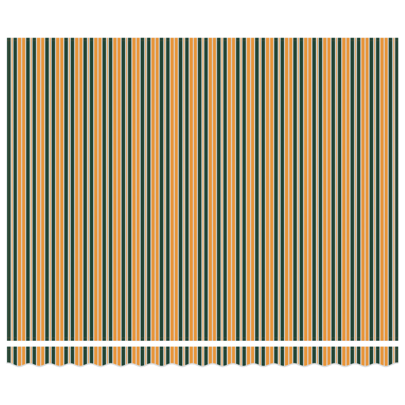 Manuelle Einziehbare Markise mit LED Grün und Gelb 400x300 cm