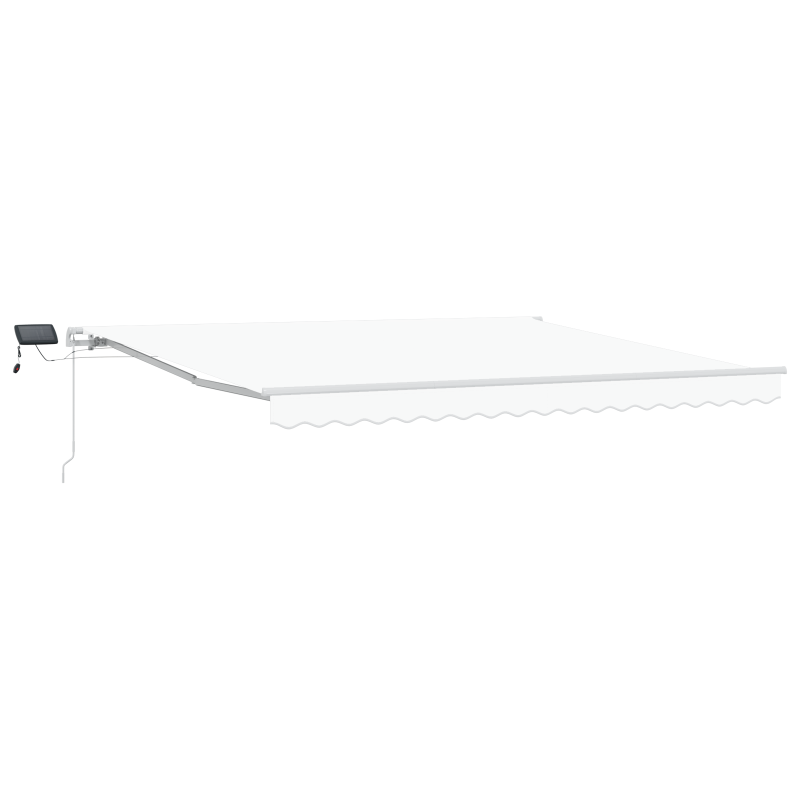 Manuelle Einziehbare Markise mit LED Weiß 400x350 cm