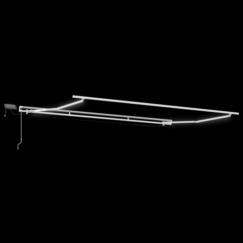 Manuelle Einziehbare Markise mit LED Weiß 400x350 cm