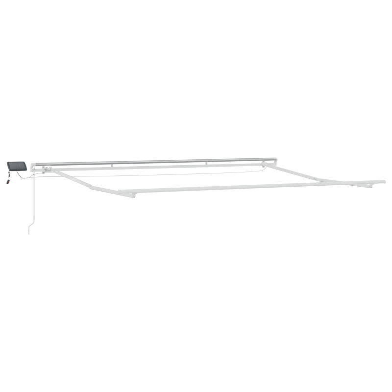 Manuelle Einziehbare Markise mit LED Weiß 400x350 cm