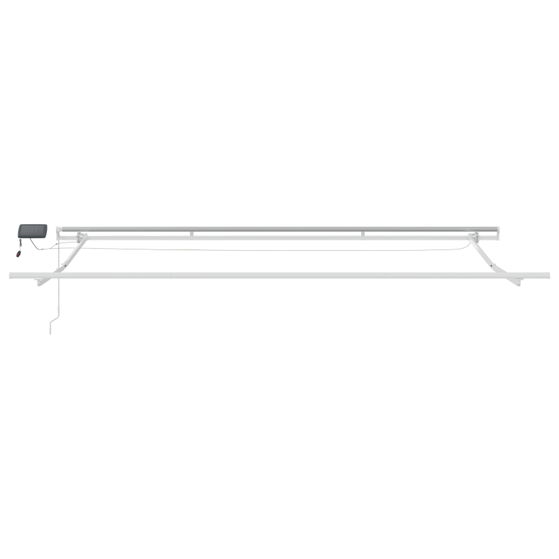 Manuelle Einziehbare Markise mit LED Weiß 400x350 cm