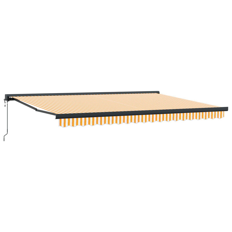 Automatische einziehbare Markise Orange und Weiß 450x300 cm